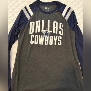 Dallas Cowboys NFL Gray and Blue Nike Shirt